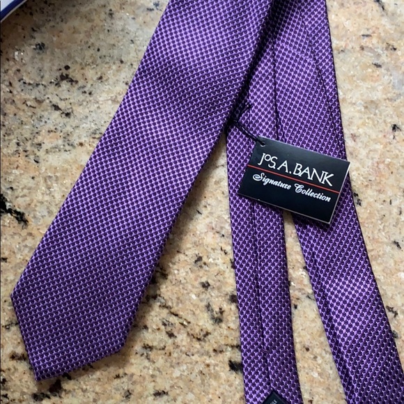 Men’s purple tie one size - Picture 4 of 4